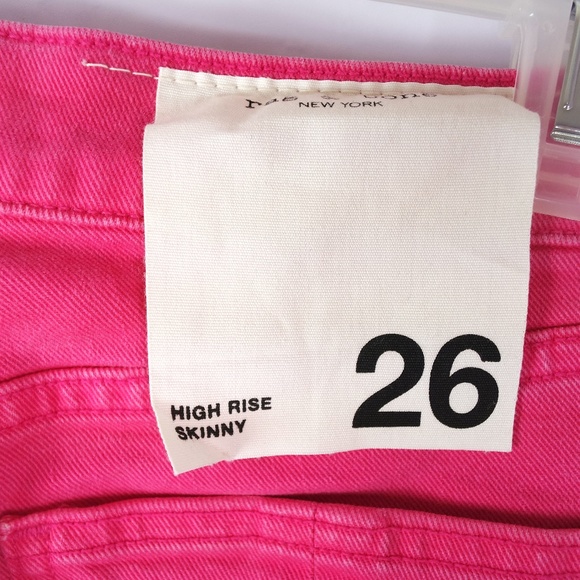 Rag & Bone pink high rise skinny jeans, size 26 - Picture 5 of 8